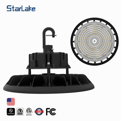 Round LED UFO Highbay Light With Adjustable Wattage Selectable Color Temperature