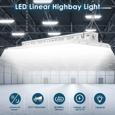 Linear LED High Bay Light With Motion Sensor 80-400W For Shop Factories Warehouse