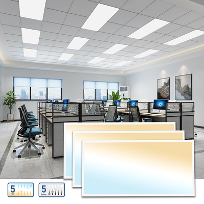 CCT Selectable Dimmable Eco LED Panel Light Super Slim 40W 60W 130lm/W Commercial Panel Backlit Light