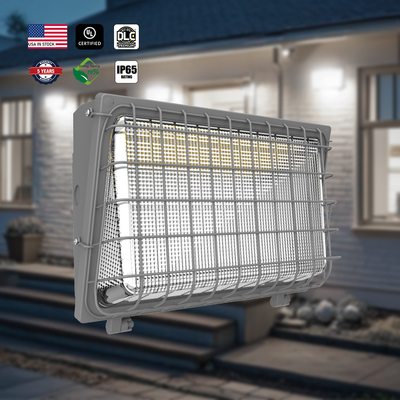 Dimmable 3CCT Adjustable LED Wall Pack Light With Microwave Motion Sensor Photocell IP65