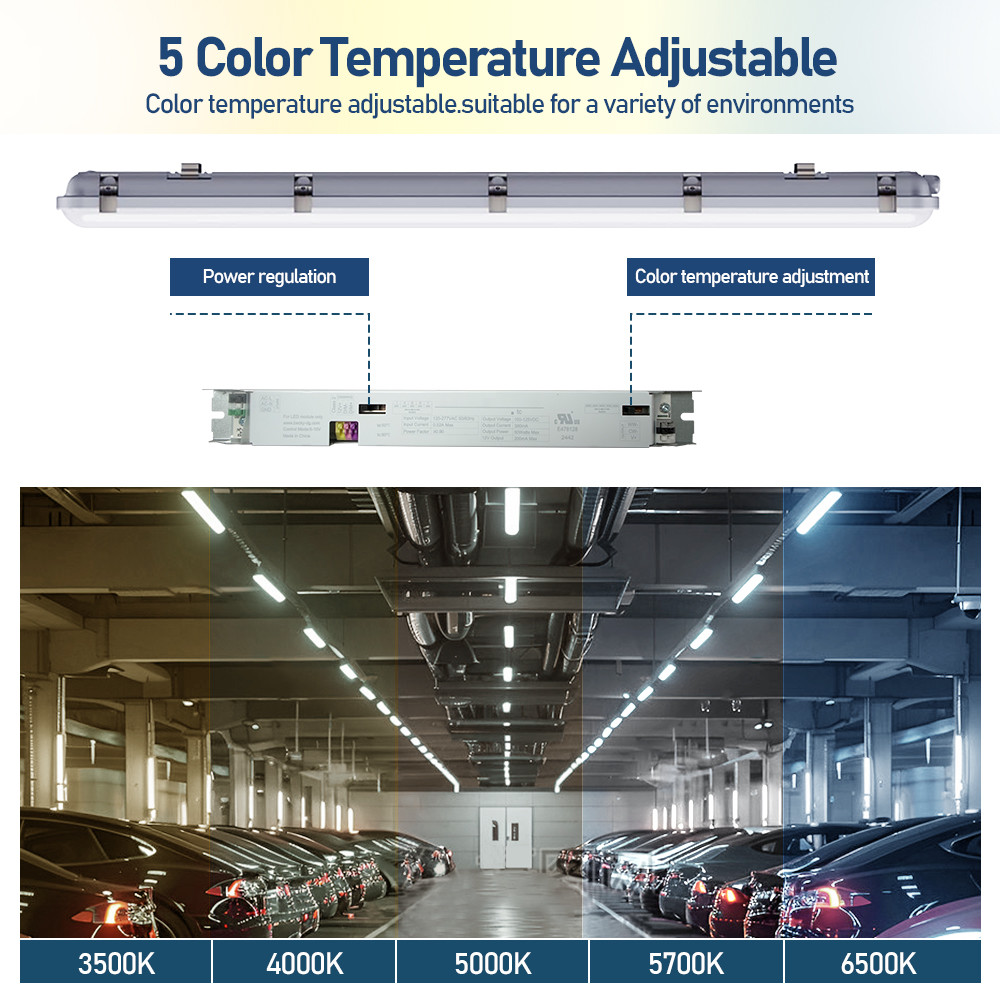 IP65 Vapor Tight LED Lights 3250lm-5850lm LED Weatherproof Light 5